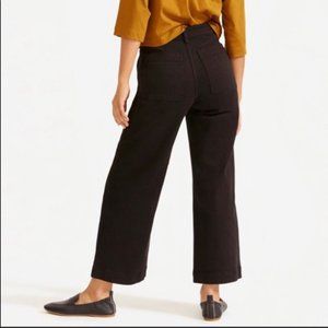 Black Everlane Wide-leg Cropped Pants